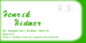 henrik widmer business card